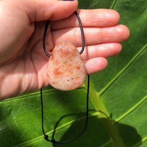 Sunstone healers gold black tourmaline necklace 3